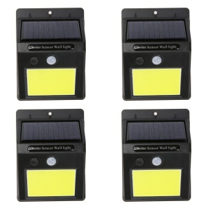 Set 4 Lampi Solare GAIA Pro48 Puternice De Perete Cu Senzor De Miscare Si Lumina Cu 48 Leduri COB