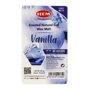 Set 6 cuburi ceara parfumata, Vanilie, HEM, 48 g