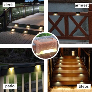 Set lumini solare pentru gard, WALALLA, Impermeabil, ABS, 5W - Img 4