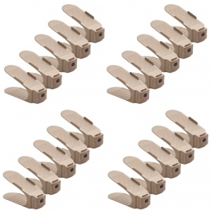 Set organizator pentru pantofi, dublarea spatiului de depozitare, 20 de bucati crem, KATHODE