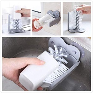 Set perii profesionale pentru spalat pahare si recipiente, interior/exterior, fixare cu ventuza, MyStyle® Kitchen - Img 7