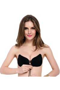Sutien Nu Bra, Sutien Push Up cu Snur, Culoare Negru, Marime C KATHODE - Img 2
