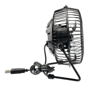 Ventilator de masa Timeless Tools cu USB, 0.25 W, Silentios, 360°, Palete durabile din aluminiu, 15 x 14 x 8.5 cm, Negru - Img 4