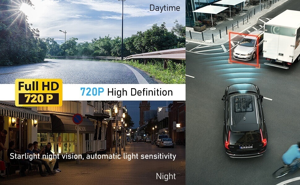 Camera auto de bord, pentru navigatie universala cu android, Full HD 1080P, slot card TF 32GB, ADAS