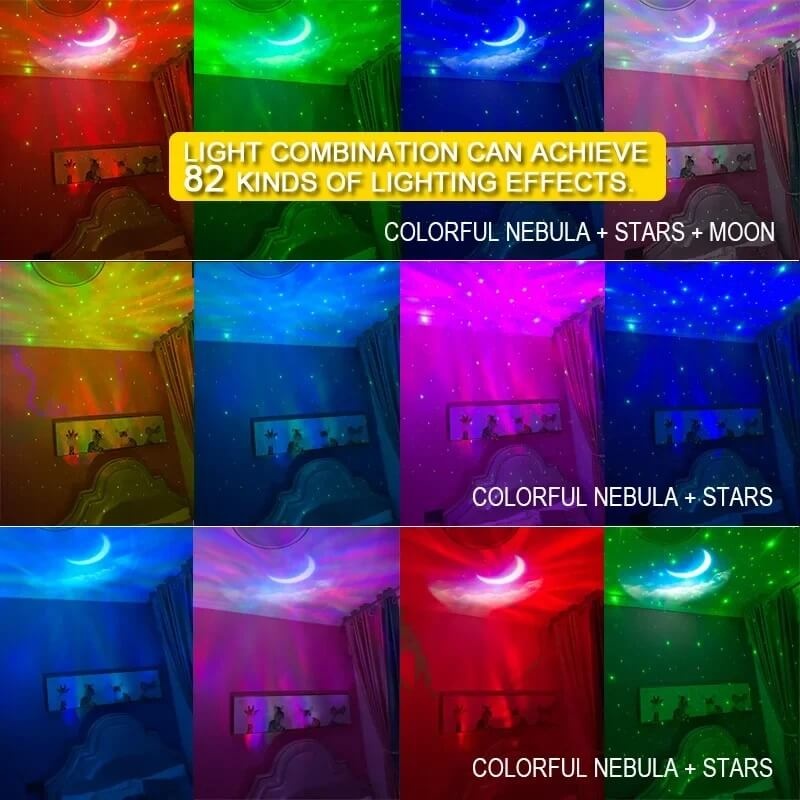 Proiector led galaxie, in forma de astronaut, pentru camera, copii, bluetooth, efect nebula, aurora (5)