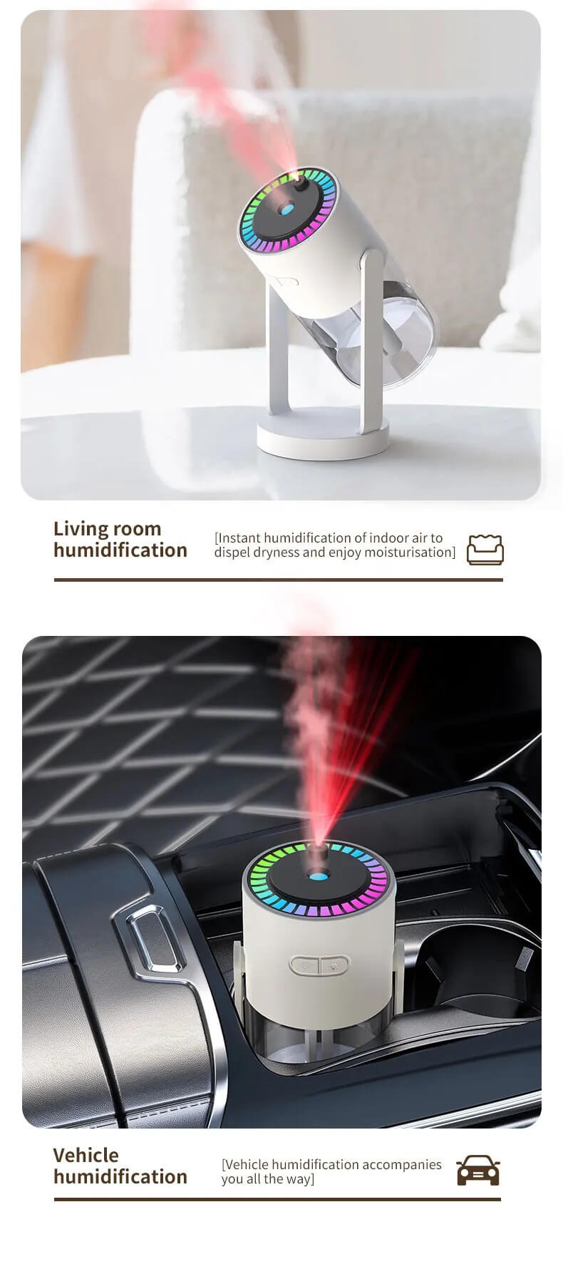 Proiector cu laser, 2in1, umidificator portabil, lumini led rgb, 5V, 2W, lumina rosie, oscilator, CL28
