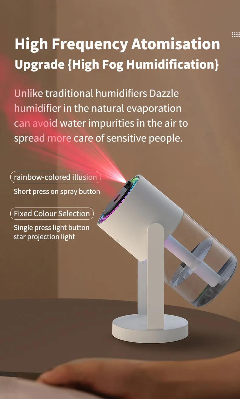 Proiector cu laser, 2in1, umidificator portabil, lumini led rgb, 5V, 2W, lumina rosie, oscilator, CL28