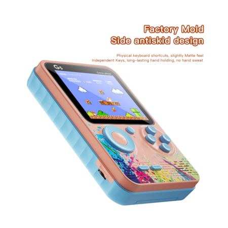 Mini consola retro, Ecran LCD, 500 de jocuri, portabila, Multicolor, TV, G5