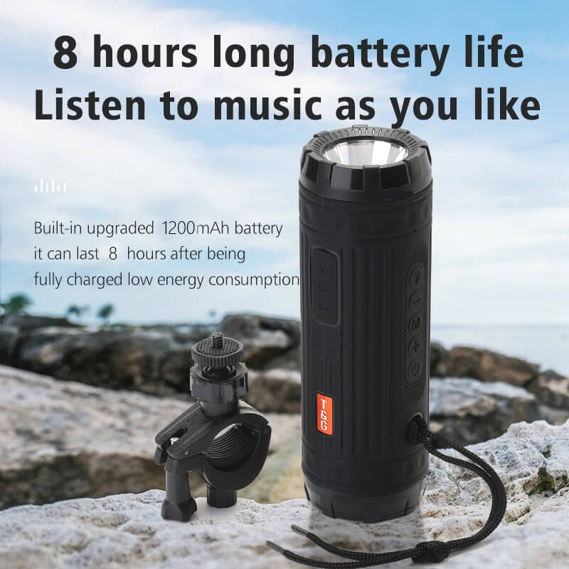 Boxa portabila bicicleta, wireless, bluetooth, 4in1, 10W, lanterna, FM Radio, MP3, WMA, BASS puternic, USB, TF card, AUX, TG-312 cu durata lunga de viata a acumulatorului