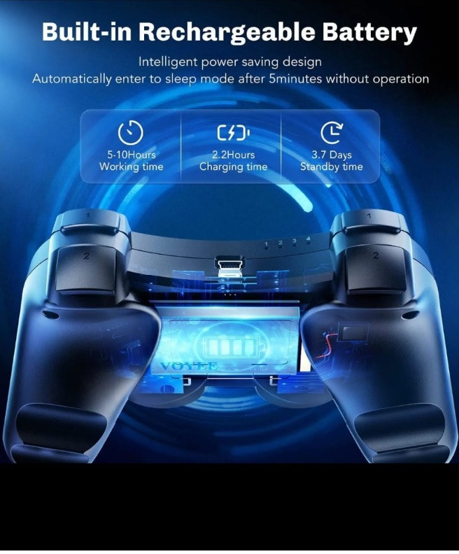 Controller PS3 Sony, wireless, dualshock 3, joystick pentru Consola Playstation 3, baterie acumulator incorporat