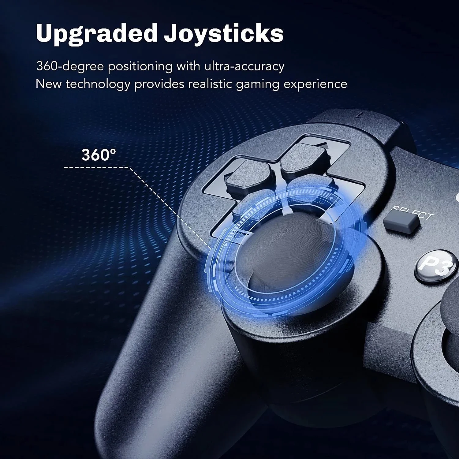 Controller PS3 Sony, wireless, dualshock 3, joystick pentru Consola Playstation 3, module analogice 3D 360