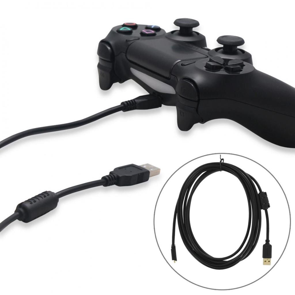 Controller ps4 dualshock, Joystick pentru Sony Playstation 4, PC, cu fir, negru