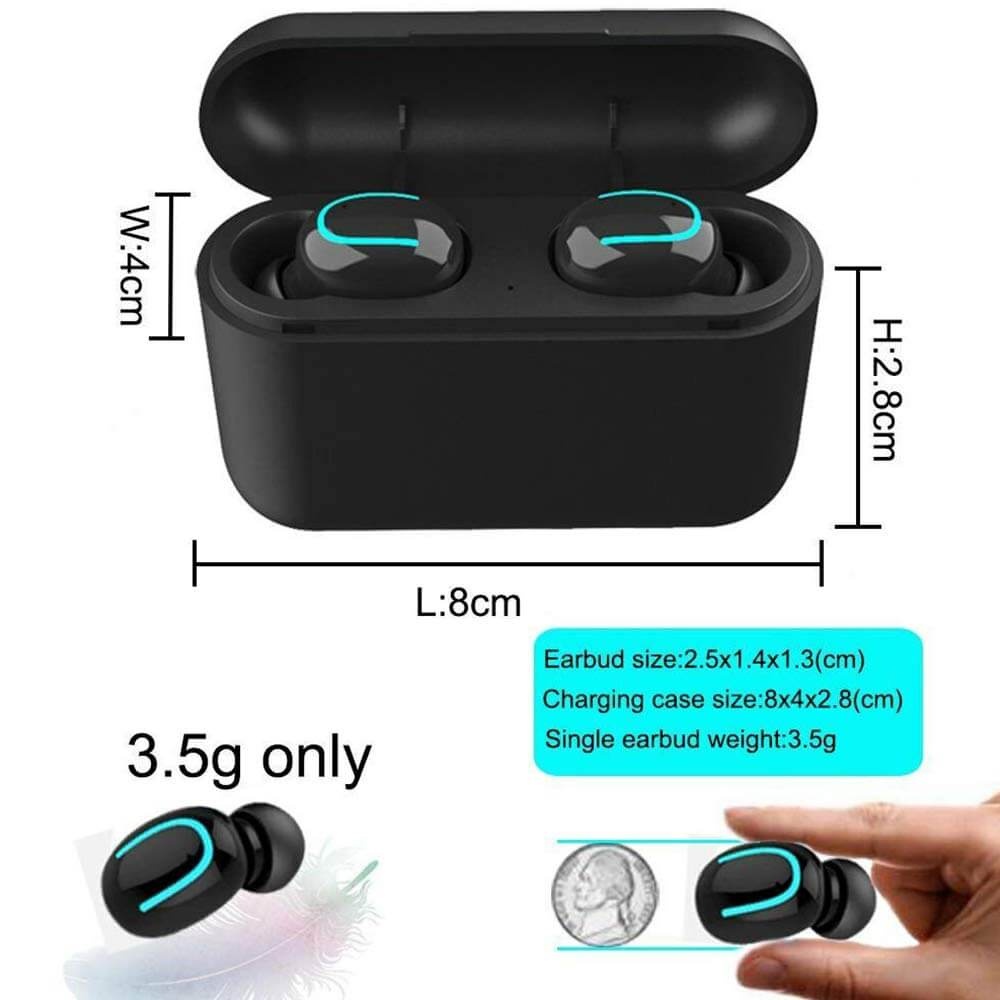 Casti wireless cu microfon, bluetooth, TWS, iluminare led, doc incarcare, OD BT007