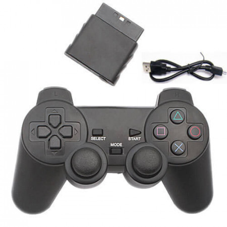 Controller wireless pc, joystick compatibil cu consola Playstation 2, 3, PS One, PS X