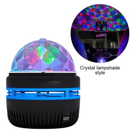 Proiector cu lumini pentru camera, dormitor, de petrecere, LED, RGB, 3W, glob de cristal, telecomanda
