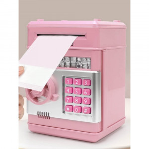 Pusculita interactiva pentru copii, tip seif, sunete si lumina, PIGGY-1507