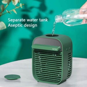 Racitor de aer cu apa si gheata, umidificator, purificator, silentios, ventilator, USB