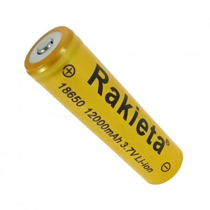 Set 4 acumulatori 18650 li-ion 3.7 v, 12000mAh, Rakieta, pentru lanterne, boxe portabile, jucarii, lampi, auriu
