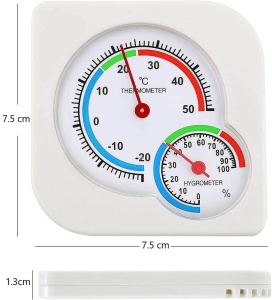 termometru cu higrometru, cu suport pentru masa sau perete, analog, -20 pana la 50 grade Celsius
