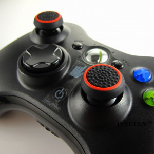 Thumb grip PS4, PS3, PS5, XBOX 360, pentru thumbstick gamepad set 2, calitate premium, Rosu, Negru