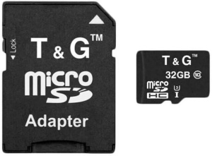 Card micro SD 32gb clasa 10, HD, UHS1, adaptor inclus, T&G