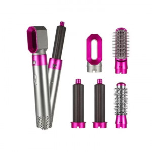 Perie de par cu uscator, multifunctional, 5 in 1, creponat, ondulat, indreptat, ceramica