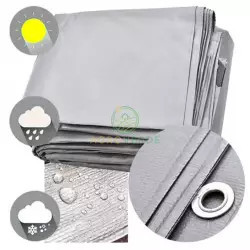 Prelată impermeabilă cu inele 2X3 metri - protecție împotriva ploii și intemperiilor