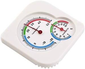 termometru cu higrometru, cu suport pentru masa sau perete, analog, -20 pana la 50 grade Celsius
