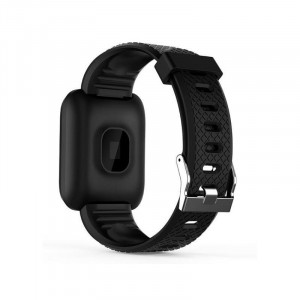 Ceas smartwatch negru, Bluetooth, Compatibil Android & IOS, Unisex, rezistent la apa, 116-PLUS