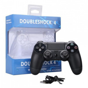 Controller ps4 dualshock, Joystick pentru Sony Playstation 4, PC, conexiune prin cablu, negru
