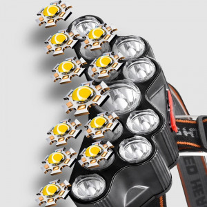 Lanterna pentru cap, 11 Led XPE, 10W, acumulator 3.7v 1200mah, USB SH-T11