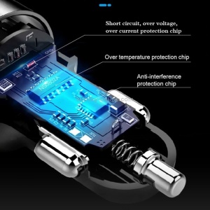 Modulator fm cu bluetooth, auto, 2 x USB, QC3.0, 3A, handsfree, fast charge, mp3 player, car kit, C1