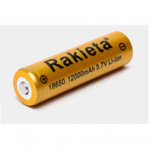 Set 4 acumulatori 18650 li-ion 3.7 v, 12000mAh, Rakieta, pentru lanterne, boxe portabile, jucarii, lampi, auriu