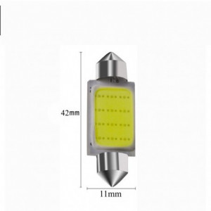 Set becuri led auto, 41MM, COB, 3W, lumina alba