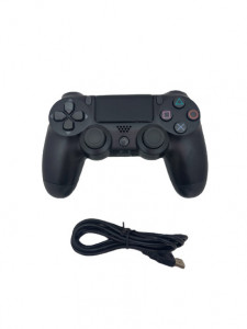 Joystick Controller Gamepad cu fir Controller, compatibil Playstation 4 , cu vibratii, Negru - Img 1