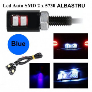 Set leduri auto, multifunctionale, 12mm, led smd, Albastru
