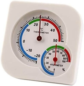 termometru cu higrometru, cu suport pentru masa sau perete, analog, -20 pana la 50 grade Celsius