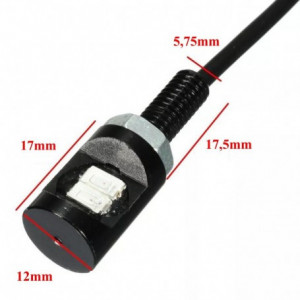 Set leduri auto, multifunctionale, 12mm, led smd, Albastru
