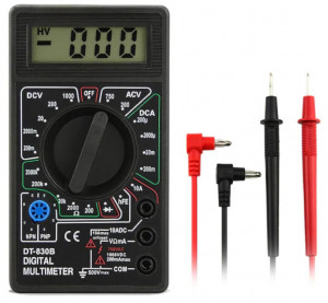 Aparat de masura, multimetru digital, DT-830B, display cu 4 valori (1999) cu testare pentru diode si tranzistoare