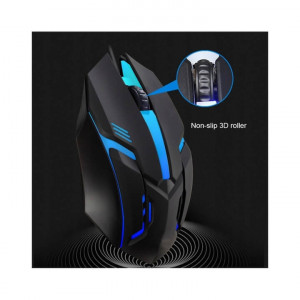Mouse optic cu fir, gaming, lumini RGB, 2000 DPI, USB, JITE, Negru