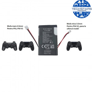 Acumulator controller ps4, V1, V2, PS3, TDitronics, baterie compatibila - Model BL-5C - 1200mAh cu indicatiile de folosire pentru fiecare joystick