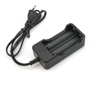 Incarcator acumulatori 18650, 3.7v, Li-ion, 2 sloturi, maxim 4.2v, negru