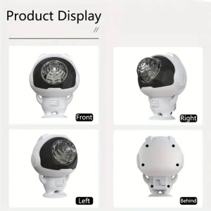Proiector joc de lumini, led, RGB, rotativ, interior, in forma de astronaut, de camera, 1W, alb