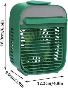 Racitor de aer cu apa si gheata, umidificator, purificator, silentios, ventilator, USB