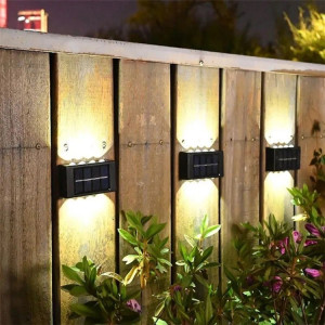 Lampa solara de perete cu 8 LED-uri - aplica A89-ST8 pentru iluminare ambientală