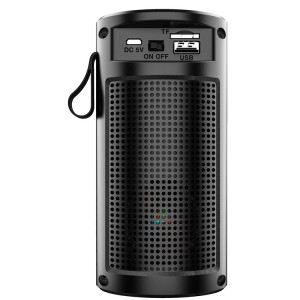 Boxa bluetooth portabila, lumini disco, radio FM, AUX, USB, display LED, ZQS-1201, acumulator, negru