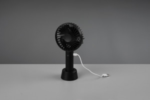 Mini ventilator portabil cu acumulator, WINDY – R042-02, USB, Negru cu cablu usb atasat