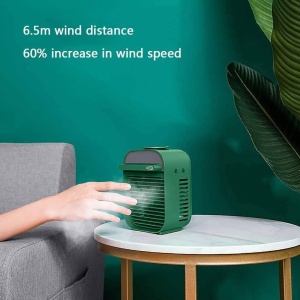 Racitor de aer cu apa si gheata, umidificator, purificator, silentios, ventilator, USB