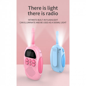 Set 2 statie de vorbit pentru copii, Walkie Talkie, lanterna, raza de actiune 3KM, 1000 mAh, +3 ani, DJ100