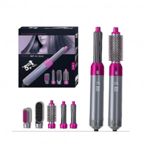 Perie de par cu uscator, multifunctional, 5 in 1, creponat, ondulat, indreptat, ceramica
